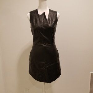 Woman's Carven Black Leather Dress Size 34 (US 2)